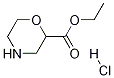モルホリン-2-カルボン酸エチル塩酸塩 化学構造式
