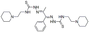 1,1'-(1-Methyl-2-phenyl-1,2-ethanediylidene)bis[4-(2-piperidinoethyl)thiosemicarbazide] Structure