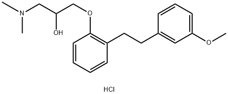 1-(Dimethylamino)-3-[2-[2-(3-methoxyphenyl)ethyl]phenoxy]-2-propanol hydrochloride Structure