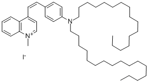 4-(P-DIHEXADECYLAMINOSTYRYL)-N-METHYLQUINOLINIUM IODIDE Structure