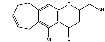 6,9-Dihydro-5-hydroxy-2-(hydroxymethyl)-8-methyl-4H-pyrano[3,2-h][1]benzoxepin-4-one Structure