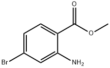 2-氨基-4-溴苯甲酸甲酯 结构式