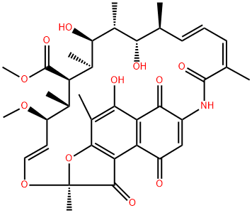 利福霉素S, 13553-79-2, 结构式