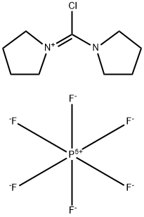 1-(氯-1-吡咯烷基亚甲基)吡咯烷六氟磷酸盐 结构式