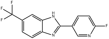1H-BenziMidazole, 2-(6-fluoro-3-pyridinyl)-6-(trifluoroMethyl)- Structure
