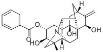 ヘチサン-2α,3β,9,15β-テトラオール2-ベンゾアート 化学構造式