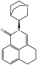 2-[(3S)-キヌクリジン-3-イル]-2,4,5,6-テトラヒドロ-1H-ベンゾ[de]イソキノリン-1-オン 化学構造式