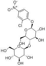 2-氯-4-硝基苯基-Β-D-吡喃纤维二糖苷 结构式