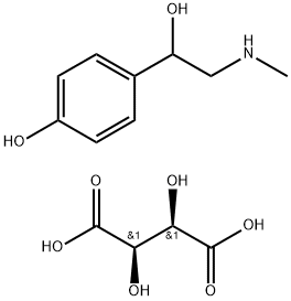 (beta-,4-dihydroxyphenethyl)methylammonium hydrogen [R-(R*,R*)]-tartrate  Structure