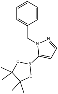 1H-Pyrazole, 1-(phenylMethyl)-5-(4,4,5,5-tetraMethyl-1,3,2-dioxaborolan-2-yl)- Structure