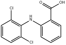 2-[(2,6-二氯苯基)氨基]苯甲酸, 13625-57-5, 结构式