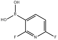 2,6-二氟吡啶-3-硼酸, 136466-94-9, 结构式