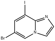 IMidazo[1,2-a]pyridine, 6-broMo-8-iodo- Structure