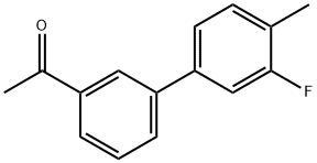 3'-アセチル-3-フルオロ-4-メチルビフェニル 化学構造式