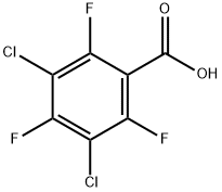 3,5-ジクロロ-2,4,6-トリフルオロ安息香酸 化学構造式