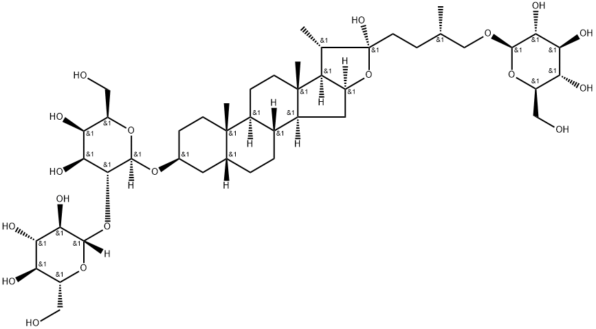 知母皂苷BII 结构式