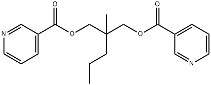 2-methyl-2-propylpropane-1,3-diyl dinicotinate Structure