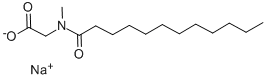 N-ラウロイルサルコシンナトリウム水和物 化学構造式