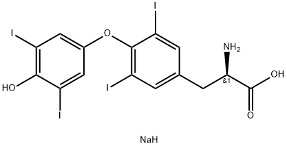D-甲状腺素单钠盐, 137-53-1, 结构式