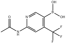 6-ACETAMIDO-4-(TRIFLUOROMETHYL)PYRIDIN-3-YLBORONIC ACID, 1370351-47-5, 结构式
