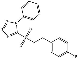 5-(4-フルオロフェネチルスルホニル)-1-フェニル-1H-テトラゾール 化学構造式