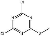 2,4-dichloro-6-(methylthio)-1,3,5-triazine  Struktur