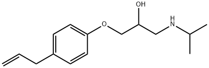 1-(p-アリルフェノキシ)-3-(イソプロピルアミノ)-2-プロパノール 化学構造式