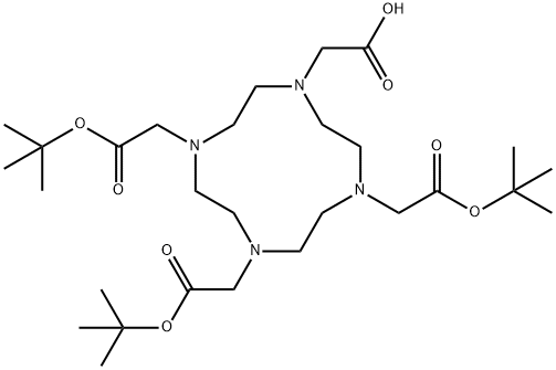 三叔丁基1,4,7,10-四氮杂环十二烷-1,4,7,10-四乙酸, 137076-54-1, 结构式