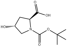 Boc-L-羟脯氨酸 结构式