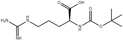 Nα-(tert-ブトキシカルボニル)アルギニン 化学構造式