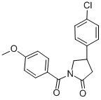 4-(4-Chlorophenyl)-1-(4-methoxybenzoyl)-2-pyrrolidinone Structure