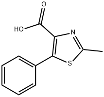 2-甲基-5-苯基-噻唑-4-羧酸, 13743-09-4, 结构式