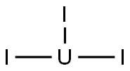 トリヨードウラン(III) 化学構造式