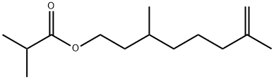 (2-甲基)3,7-二甲基-6-辛烯丙酸酯 结构式