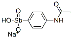 (4-アセチルアミノフェニル)(ソジオオキシ)ヒドロキシスチビンオキシド 化学構造式