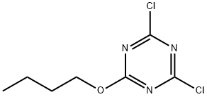 2-丁氧基-4,6-二氯-1,3,5-三嗪, 13838-32-9, 结构式