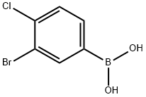 3-BROMO-4-CHLOROPHENYLBORONIC ACID, 1384956-55-1, 结构式