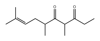2,5,7-trimethyl-2-decene-6,8-dione Structure