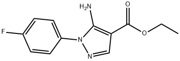 5-アミノ-1-(4-フルオロフェニル)-1H-ピラゾール-4-カルボン酸エチル 化学構造式