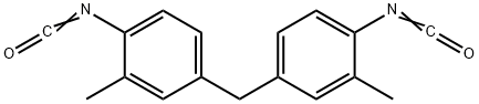 4,4'-ジイソシアナト-3,3'-ジメチルジフェニルメタン 化学構造式