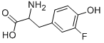 (S)-2-アミノ-3-(3-フルオロ-4-ヒドロキシフェニル)プロパン酸 化学構造式