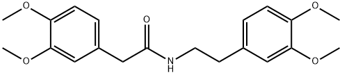 N-(3,4-ジメトキシフェネチル)-3,4-ジメトキシベンゼンアセトアミド 化学構造式