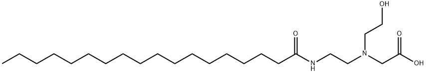 N-(2-ヒドロキシエチル)-N-[2-[(1-オキソオクタデシル)アミノ]エチル]グリシン 化学構造式