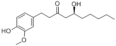 1-(3-メトキシ-4-ヒドロキシフェニル)-5-ヒドロキシ-3-デカノン 化学構造式