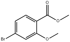 4-ブロモ-2-メトキシ安息香酸メチル 化学構造式