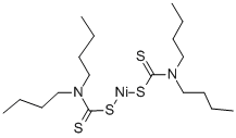 ジブチルジチオカルバミン酸ニッケル(II) 化学構造式