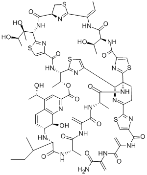 硫链丝菌素, 1393-48-2, 结构式
