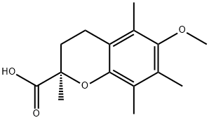 (R)-6-甲氧基-2,5,7,8-四甲基苯并二氢吡喃-2-羧酸 结构式
