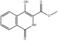 3-Isoquinolinecarboxylic acid, 1,2-dihydro-4-hydroxy-1-oxo-, Methyl ester Structure