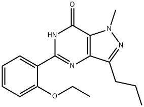 5-(2-乙氧苯基)-1-甲基-3-丙基-1,6-二氢-7H-吡唑并[4,3-D]嘧啶-7-酮, 139756-21-1, 结构式